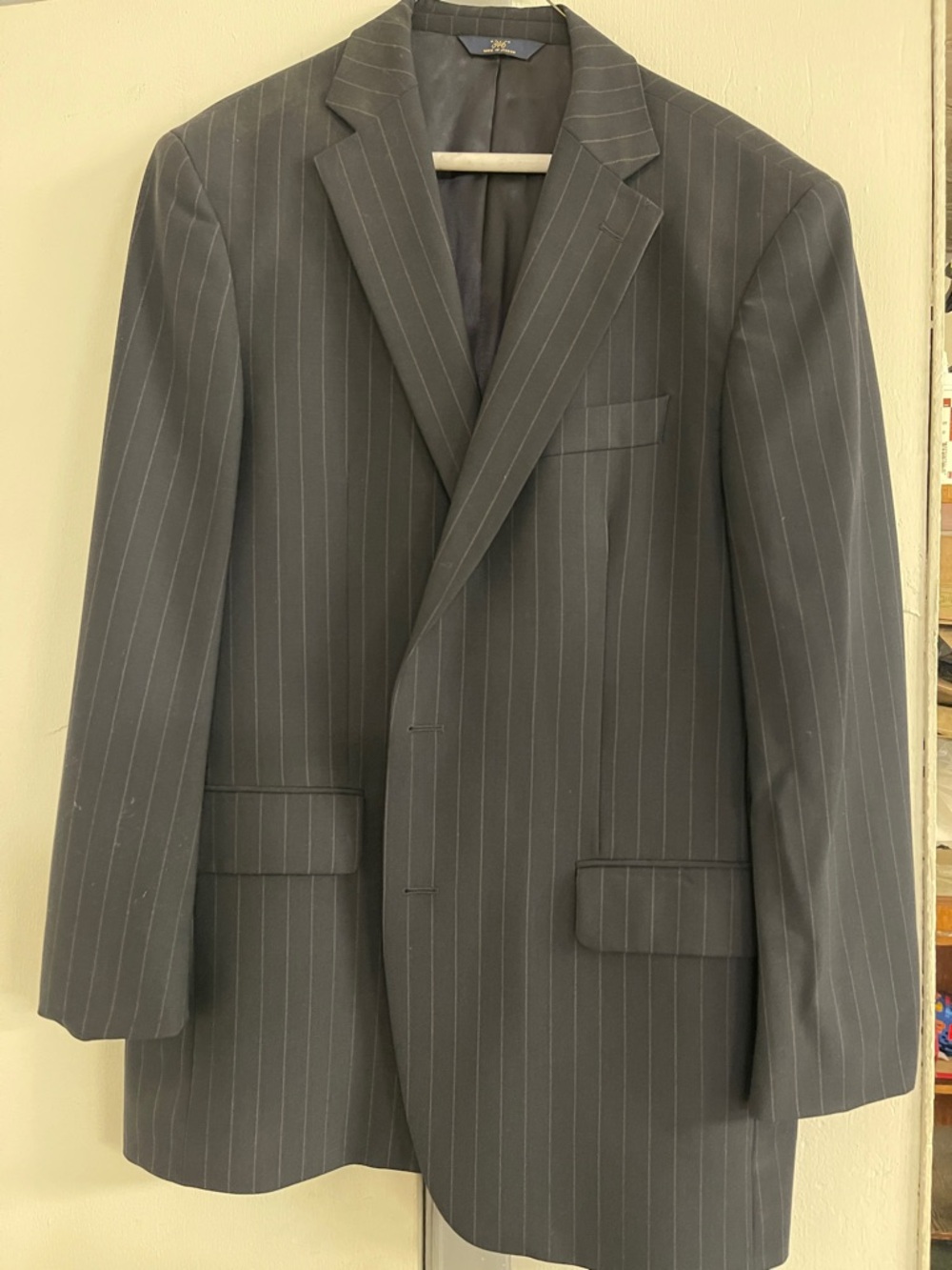 Brooks Brothers Classic Men's Pinstripe Blazer/charcoal gray/black size 41 R
